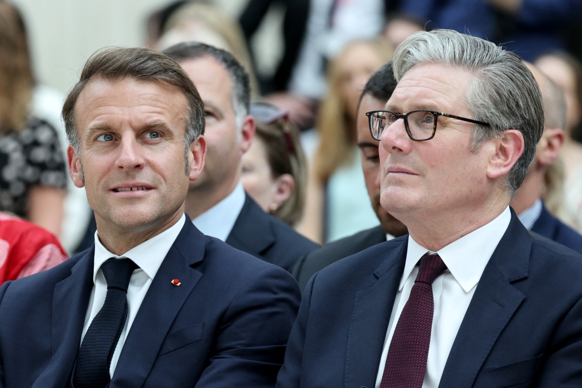 Britain's Prime Minister Keir Starmer and France's President Emmanuel Macron in London. (AFP)