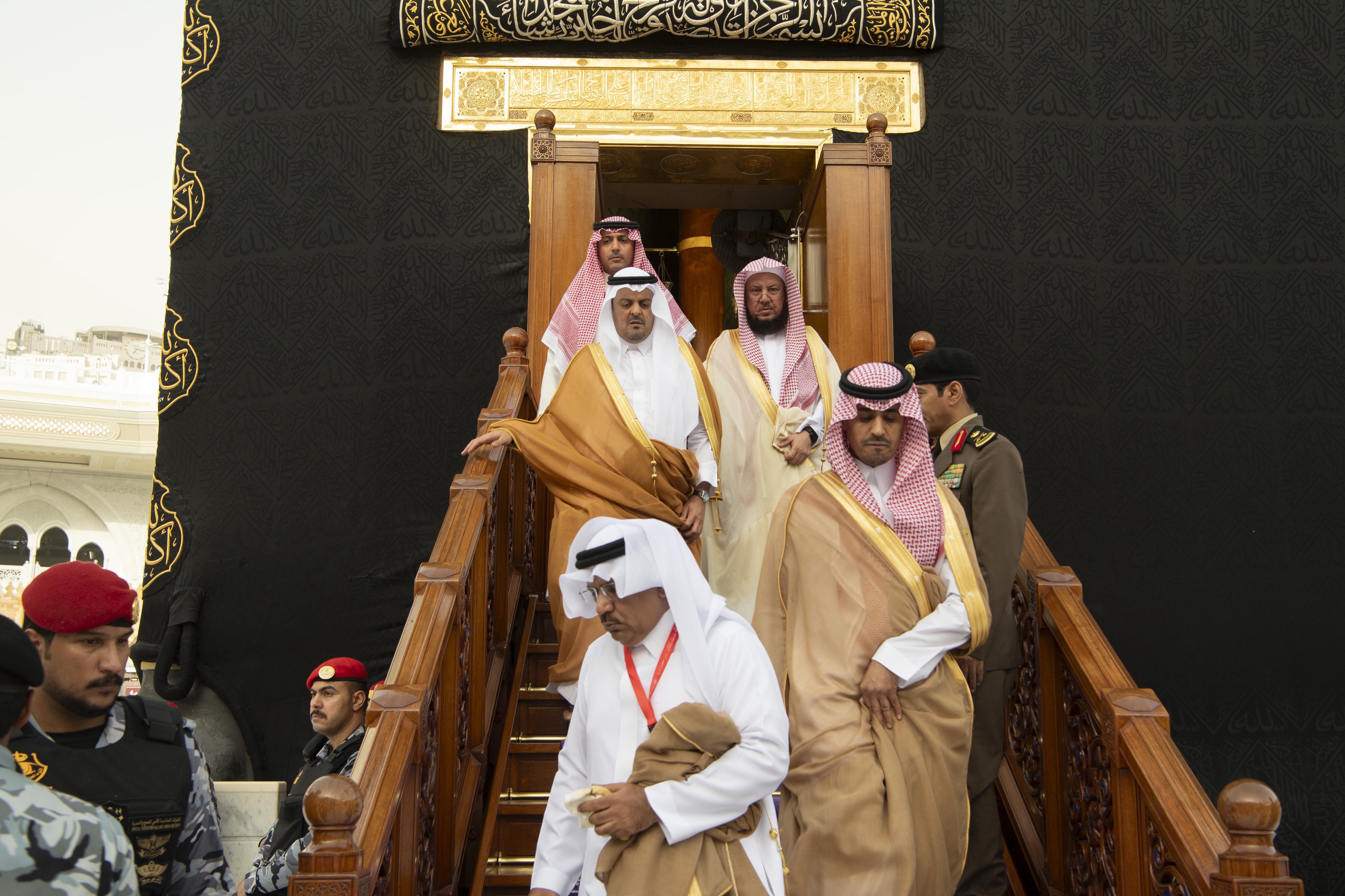 Washing ceremony of the Holy Kaaba was carried out on Thursday by the deputy governor of Makkah, Prince Saud bin Mishal bin Abdulaziz. (@AlharamainSA)