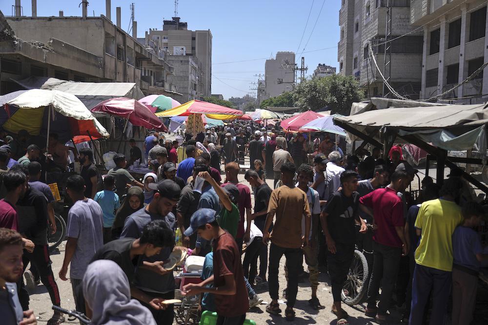 In 2024, inflation in Gaza surged by 230 percent, according to the World Bank. (AP)