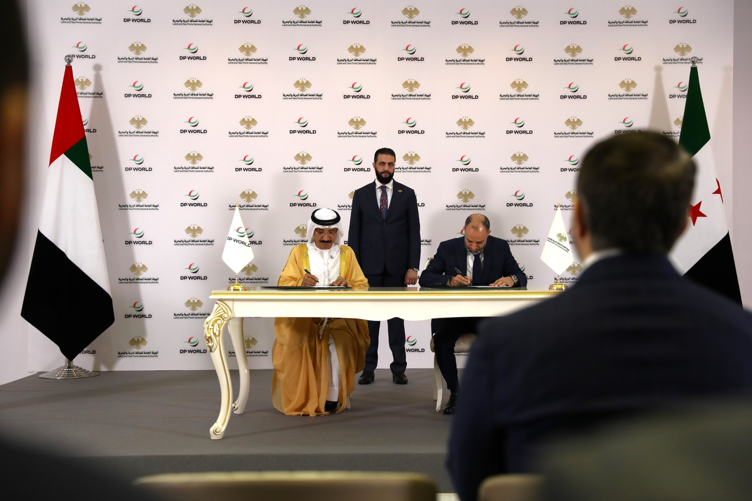 The agreement was signed in the presence of Syrian President Ahmed Al-Sharaa to enhance port and logistics sector. Photo/Supplied