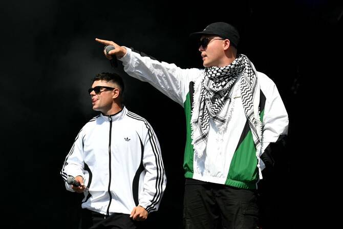 Kneecap were being investigated over comments during a performance at Glastonbury. (AFP/File)