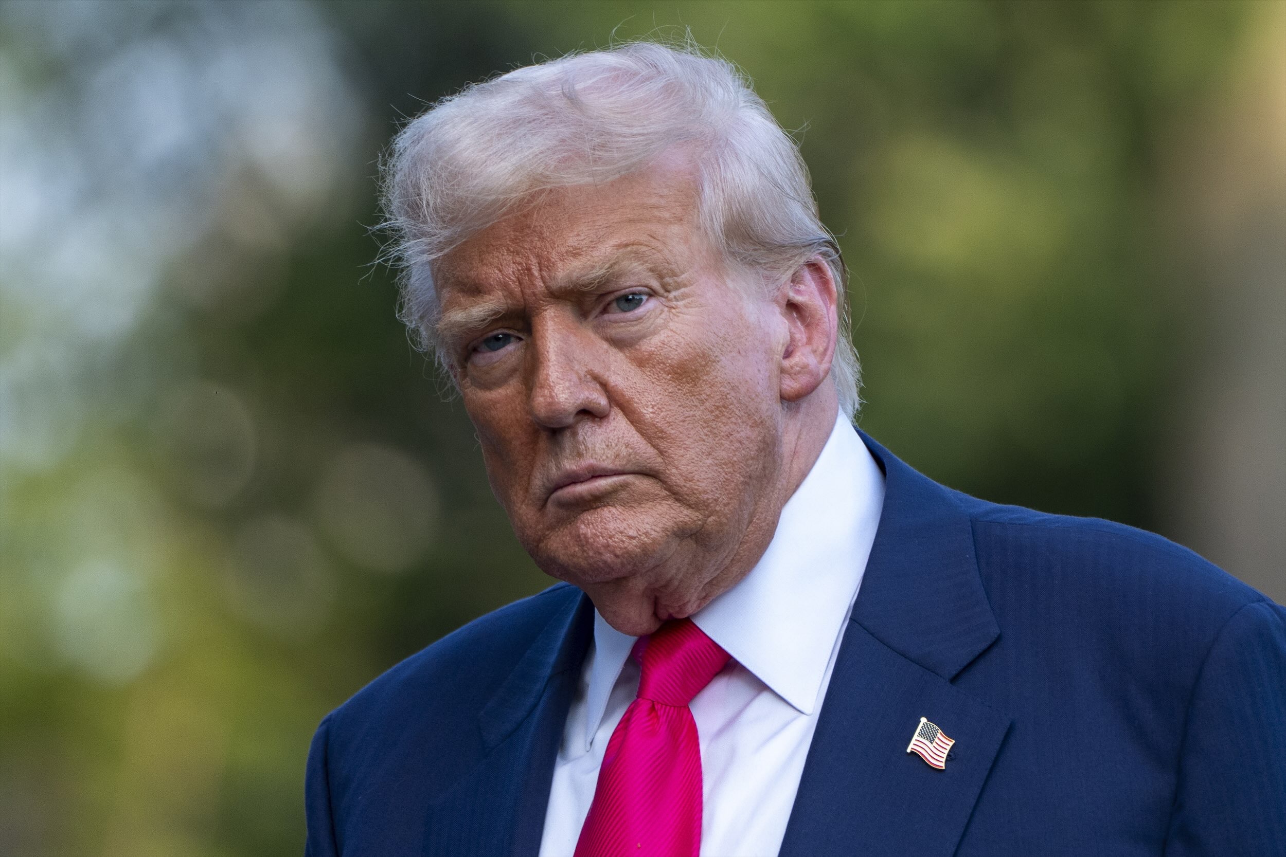 Trump departs this weekend for Scotland, where he owns two golf resorts and will meet with UK Prime Minister Keir Starmer. (AP)