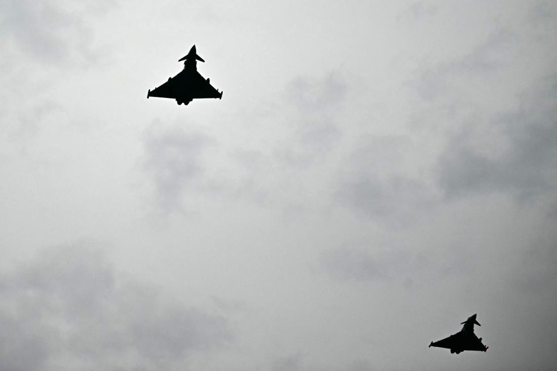 The jets are built by a consortium of Germany, Britain, Italy and Spain, represented by Airbus, BAE Systems and Leonardo. (File/AFP)