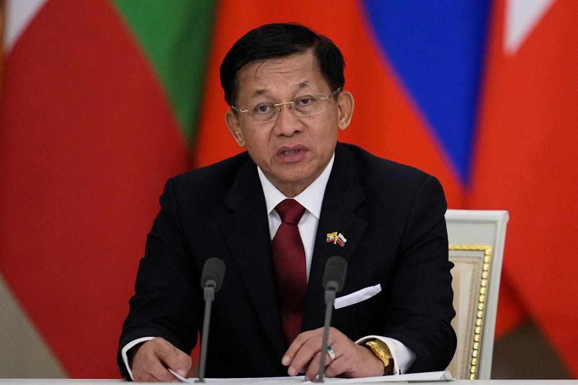 On July 11, Myanmar’s ruling military general, Min Aung Hlaing, asked US President US Trump in a letter for a reduction in the 40 percent tariff rate on his country’s exports to the US. (Reuters)