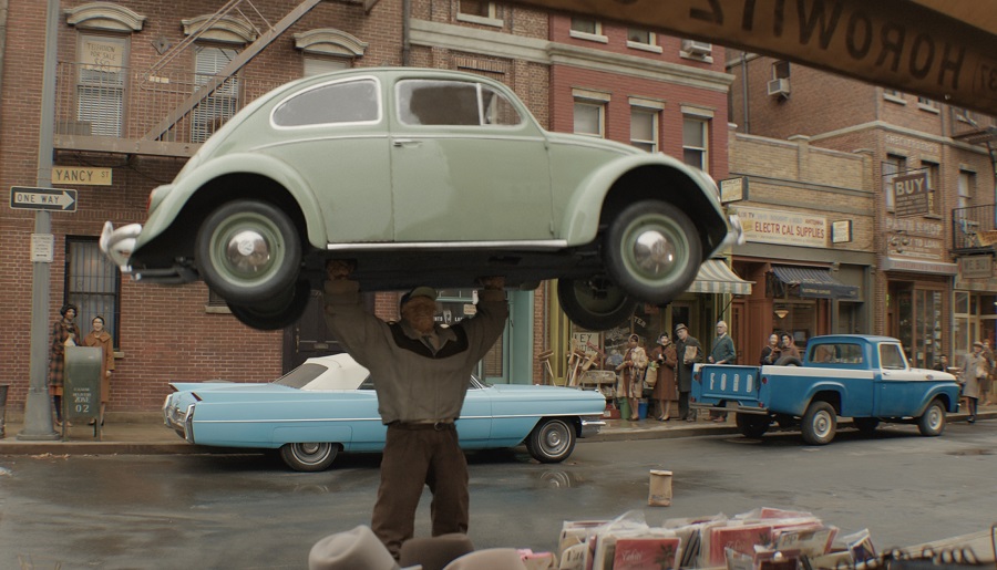 Ebon Moss-Bachrach as Ben Grimm-The Thing in 'The Fantastic Four - First Steps.’ (Marvel Studios)