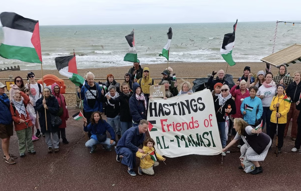 Hastings, friends of Al-Mawasi recent fundraising walk. (Handout from campaign group)