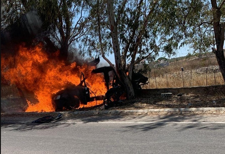 An Israeli strike on southern Lebanon on Friday killed one person, authorities said, with the Israeli military identifying the slain man as an official with militant group Hezbollah. (X/@Mulhak)