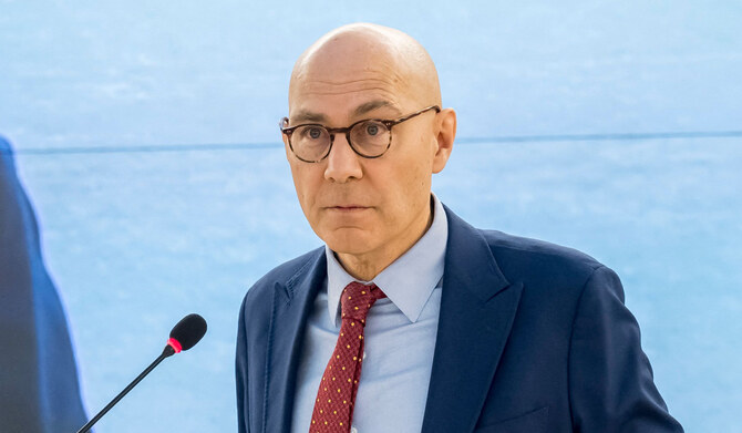 The United Nations rights chief Volker Turk on Friday slammed Britain’s ban on activist group Palestine Action as a “disturbing” misuse of UK counter-terrorism legislation and urged the government to rescind its move. (AFP/File Photo)