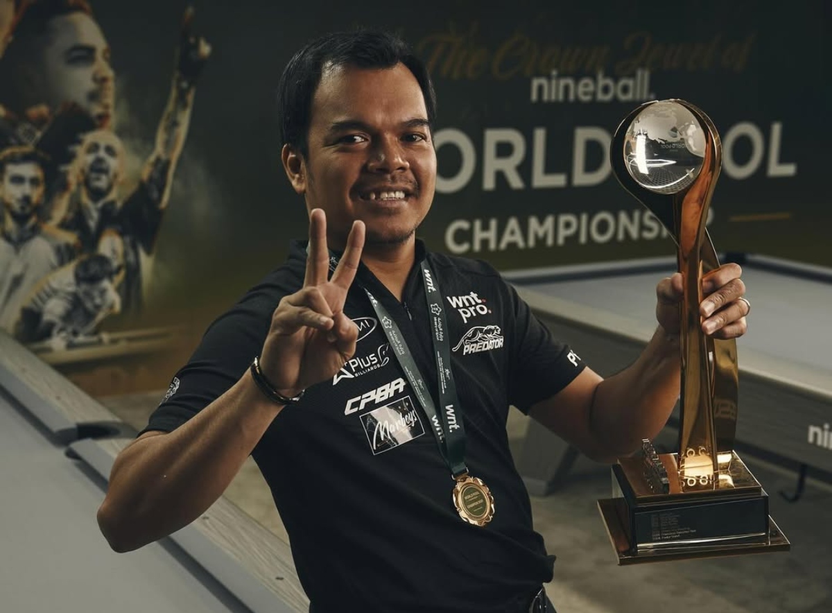 It was a magical moment in the Green Halls arena as Biado created history by becoming the first Filipino player to win two world titles and send the crowd wild.(VIA @MatchroomPool)