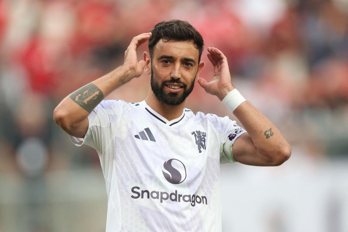 Asked about Fernandes' importance to the team, Amorim told reporters after the win: "It was so clear last season, you can see it with the goals and assists. (GETTY)