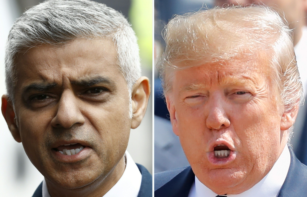 Mayor of London Sadiq Khan (L) and US President Donald Trump. (AFP file photo)