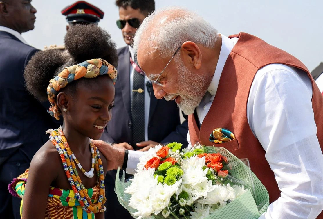 India’s Modi visits Ghana en route to BRICS summit