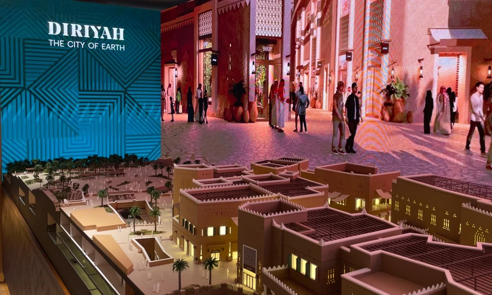 The Diriyah House London, an interactive pavilion, was launched this week in the Knightsbridge area, featuring a pop-up showroom at Harrods. (AN Photo: Mustafa Abu Sneineh)