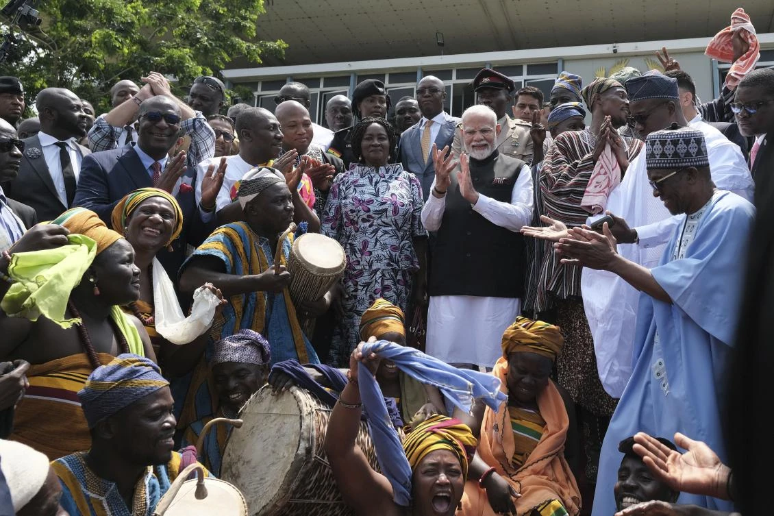 Modi pushes further India-Africa cooperation on Ghana visit