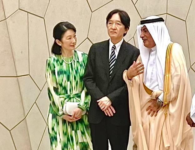 Japan’s Crown Prince and Crown Princess Akishino visited the Saudi Arabia Pavilion at the Osaka-Kansai Expo on Thursday in the company of Saudi Ambassador to Japan Dr. Ghazi Faisal Binzagr. (ANJ)