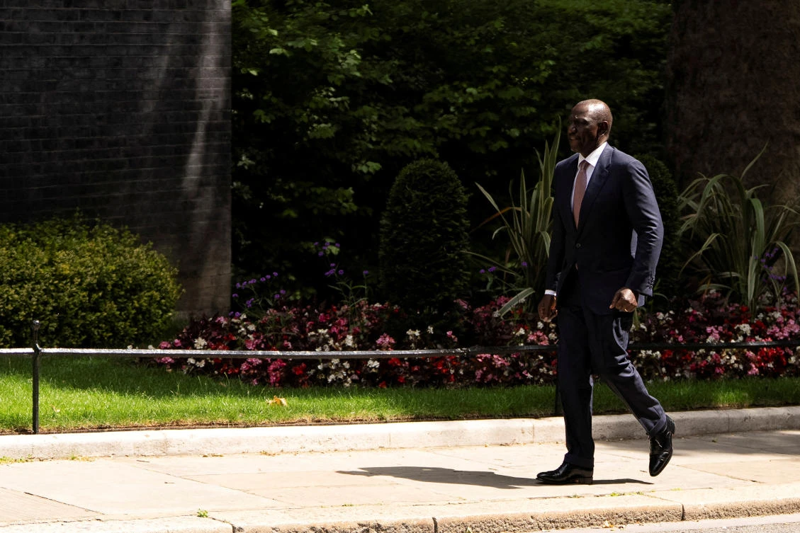 FILE PHOTO: Kenyan President William Ruto arrives at 10 Downing Street to meet Britain's Prime Minister Keir Starmer in London, Britain, July 1, 2025. (Reuters)