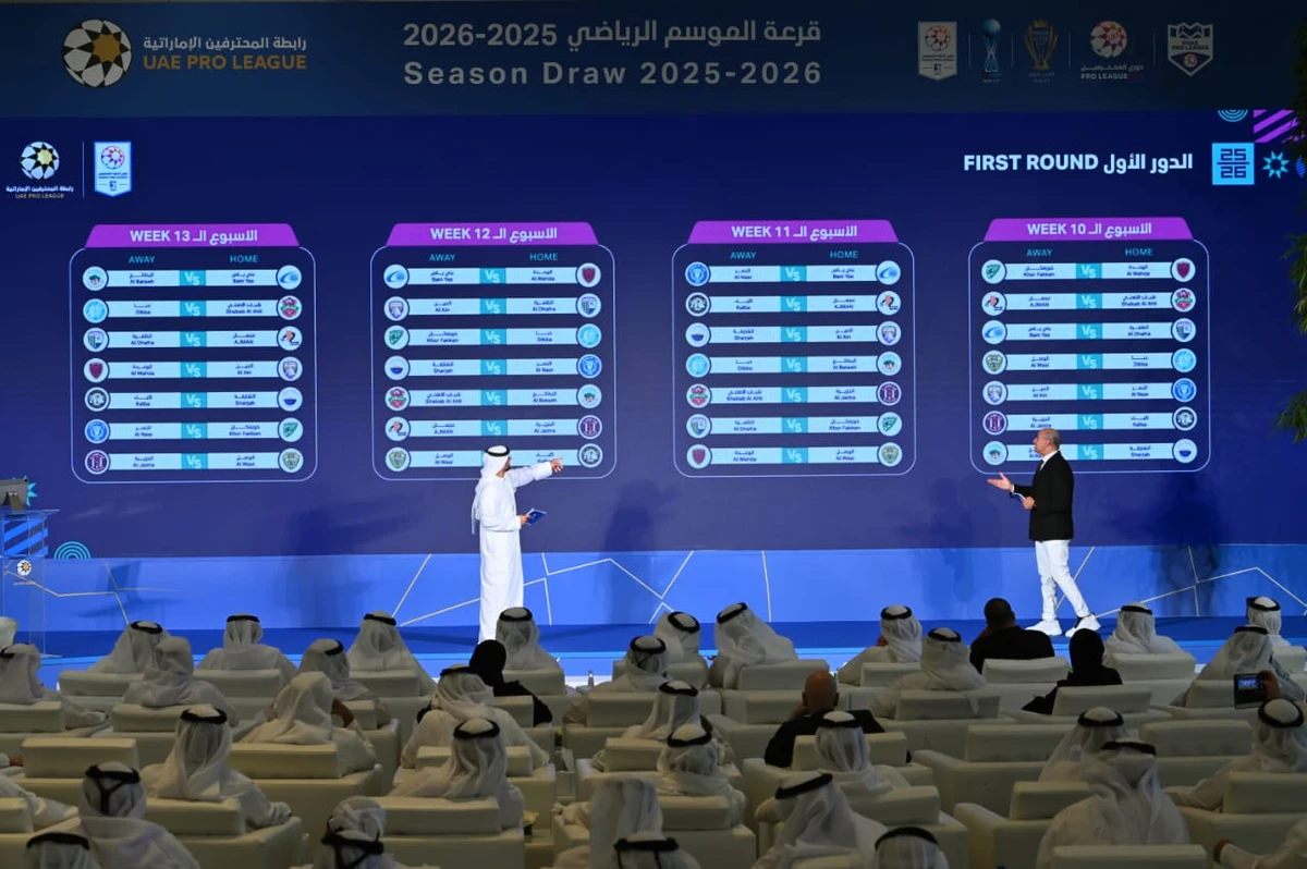 The UAE Pro League held its 2025-26 season draw on Sunday in Abu Dhabi (Supplied)