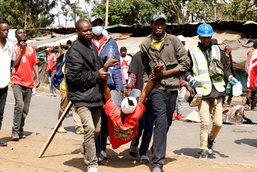 Kenya police open fire on charging crowd of protesters in Nairobi
