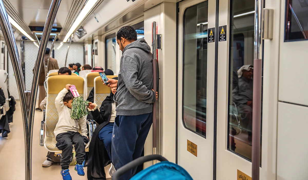 Commuters say the Riyadh Metro has significantly reduced travel times compared to navigating the city’s increasingly congested roads. (AN photos by Huda Bashatah)
