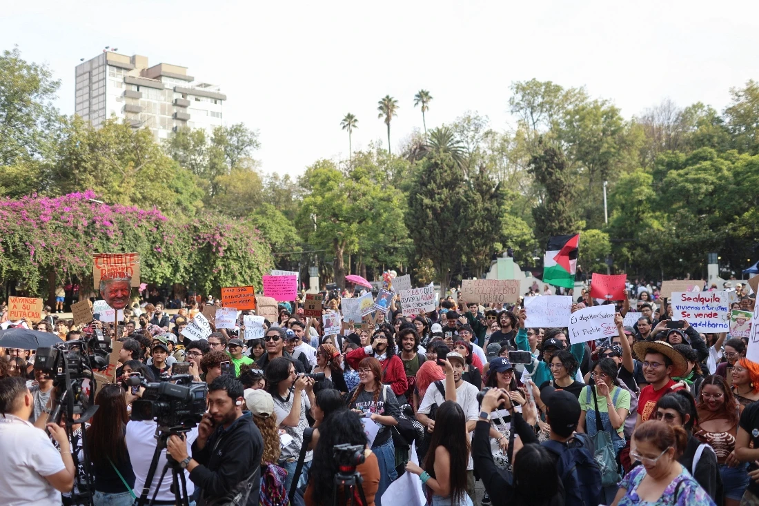 Demonstrators gather to protest against gentrification in Condesa neighborhood in Mexico City, Mexico. (Reuters)