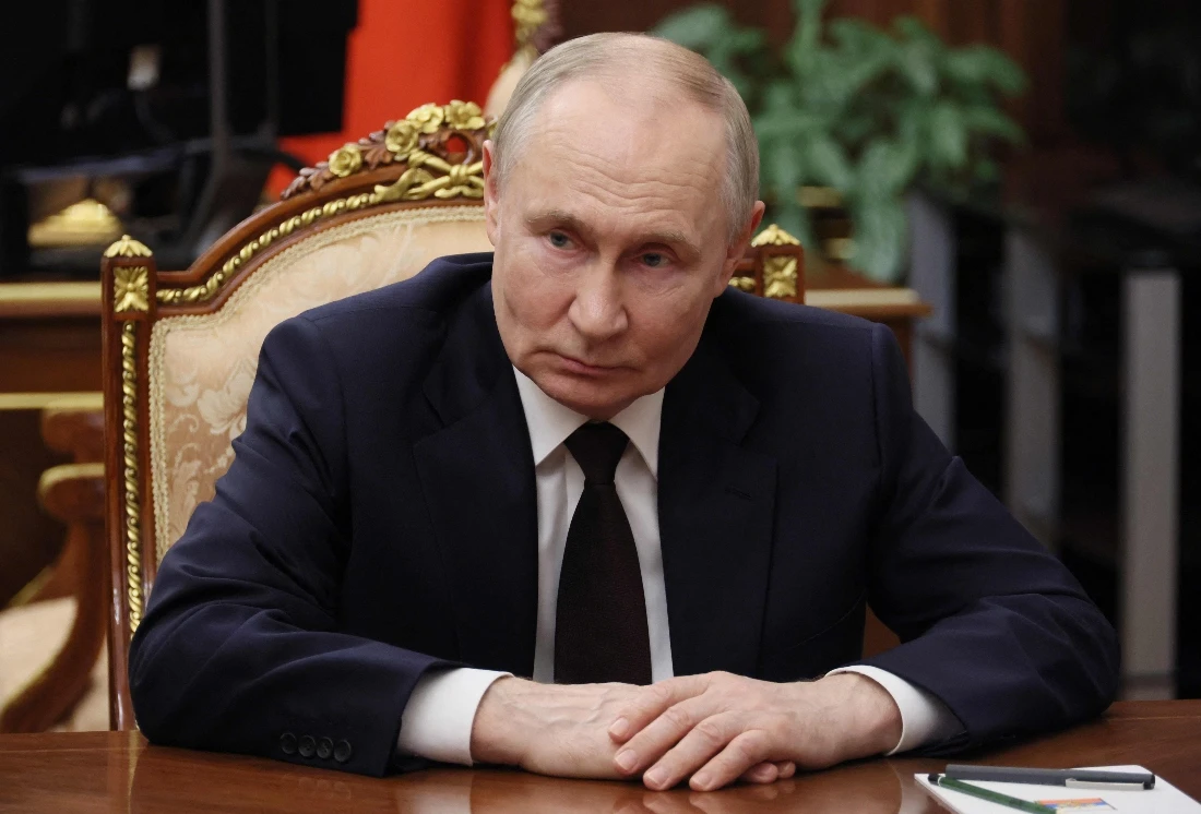 Russian President Vladimir Putin at a meeting in Moscow, Russia. (Sputnik)