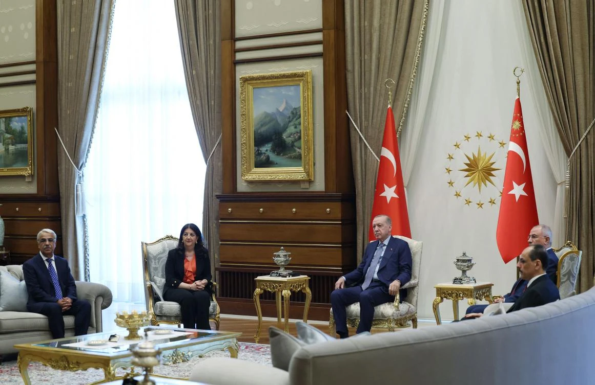 DEM, Turkey's third biggest party, has played a key role in facilitating an emerging peace deal between the government and Ocalan, whose militant group the PKK in May ended its decades-long armed struggle and disband. (File/AFP)
