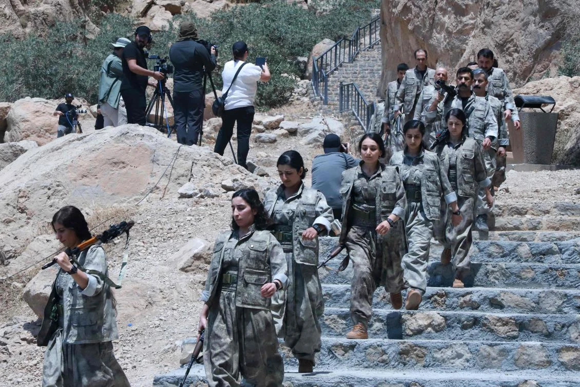 Turkish president hails the start of disarmament by militant Kurdish separatists