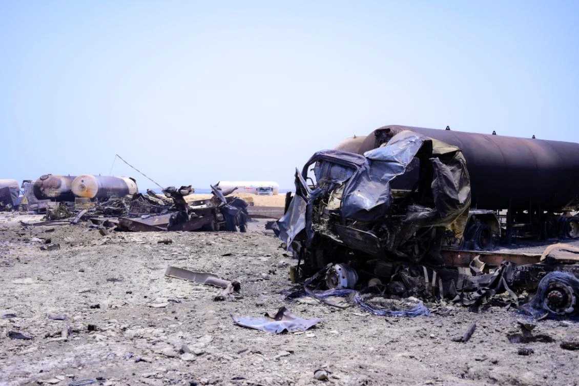 Defense Minister Israel Katz said Israel’s military on Monday struck “terror targets” belonging to the Houthis at the Yemeni port of Hodeida. (File/AFP)