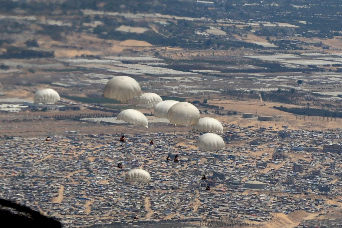 Israeli army radio citing a military official reported that Israel would allow foreign countries to parachute aid into Gaza starting on Friday. (FILE/AFP)