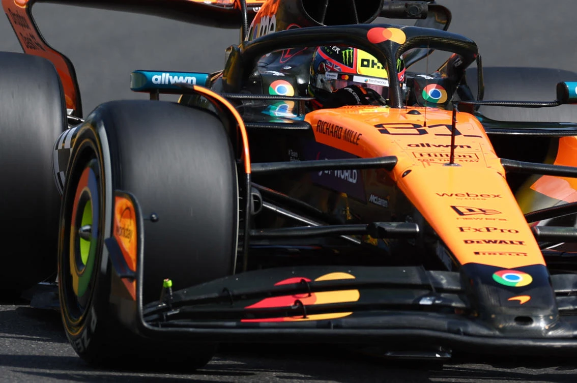 McLaren’s Oscar Piastri during practice Formula One F1 — Belgian Grand Prix — Circuit de Spa-Francorchamps, Stavelot, Belgium — July 25, 2025. (Reuters)