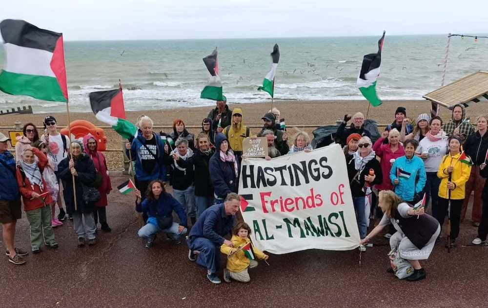 Hastings, friends of Al-Mawasi recent fundraising walk. (Handout from campaign group)