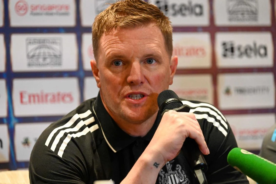 Newcastle manager Eddie Howe said Swedish striker Alexander Isak was a key part of his plans. (AFP)