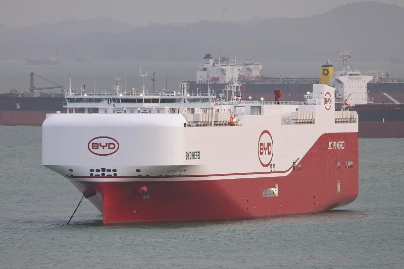The ship is powered by eco-friendly dual-fuel technology and is designed to meet the latest environmental and operational efficiency standards.