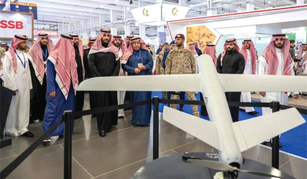 Saudi Defense Minister Prince Khalid bin Salman at the second World Defense Show in Riyadh. The next edition will take place from Feb. 8-12, 2026, in Riyadh.
