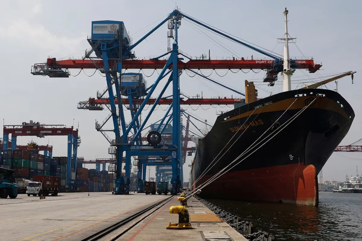 A view of a container terminal at Tanjung Priok Port in Jakarta, Indonesia, February 12, 2025. (Reuters)