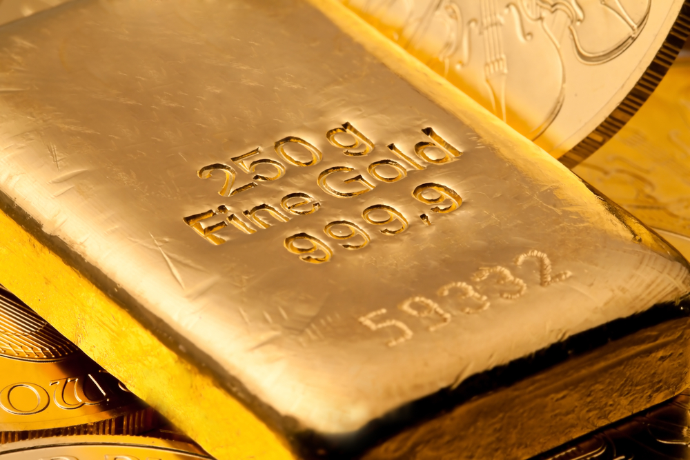 Spot gold was steady at $3,293.56 per ounce, as of 12:34 p.m. Saudi time. Shutterstock