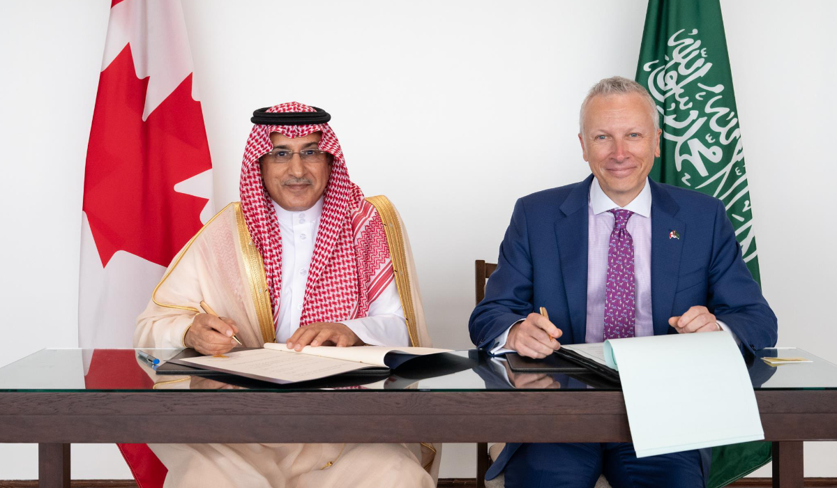 The two diplomats signed an agreement, establishing a framework for political consultations between the foreign ministries of Saudi Arabia and Canada. (SPA)
