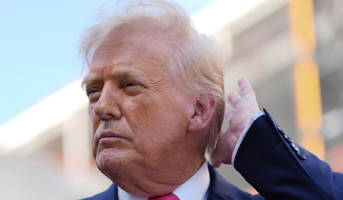 President Donald Trump visits the Federal Reserve, Thursday, July 24, 2025, in Washington. (AP)