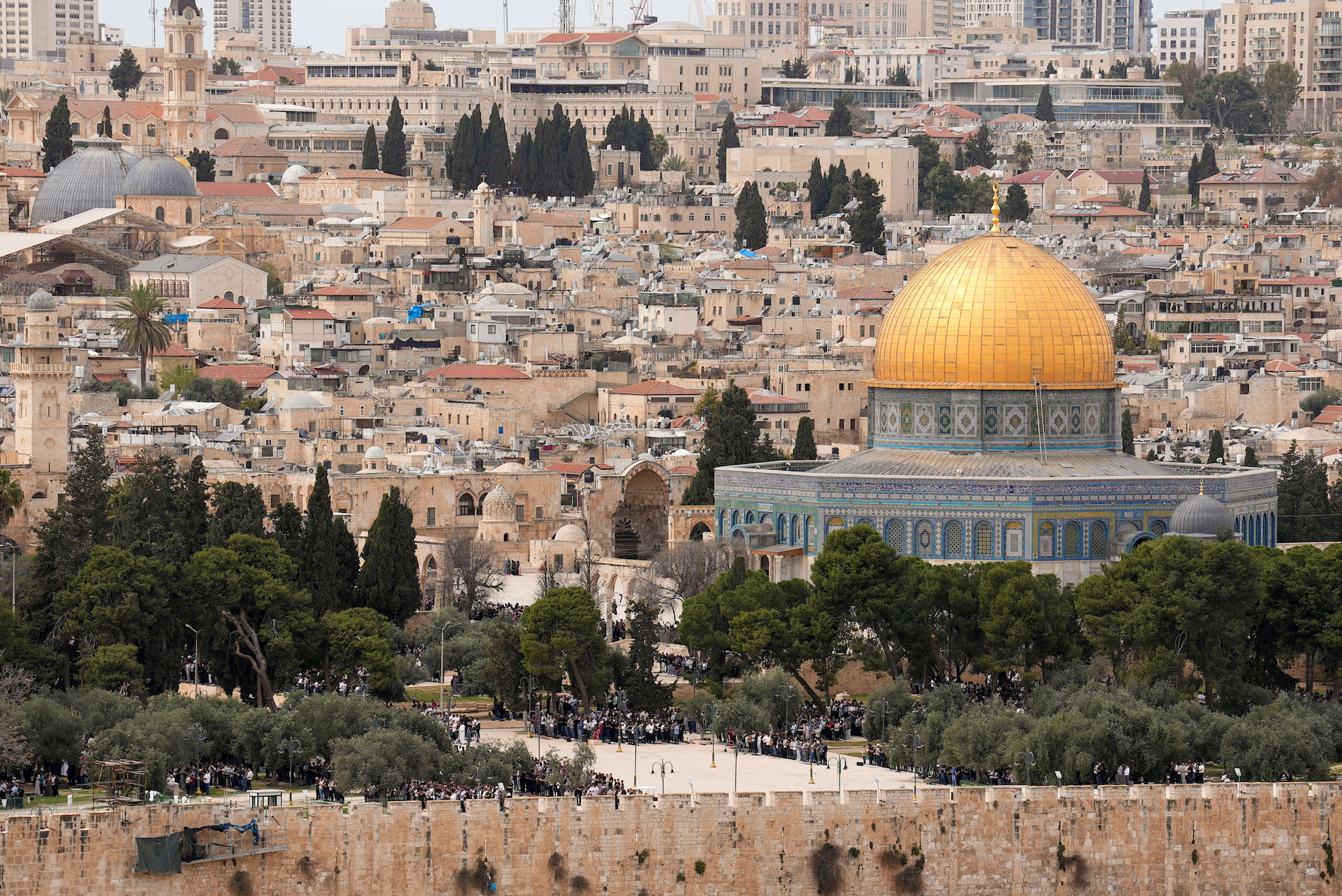 FILE PHOTO: A general view of Al-Aqsa compound as Muslim worshippers attend the last Friday prayers of the holy fasting month of Ramadan, in Jerusalem, March 28, 2025. (Reuters)