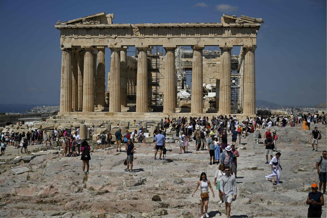 Tourism is a pillar of the Greek economy, which endured years of painful austerity following the 2008 global financial crash and the ensuing eurozone debt crisis. (AFP)