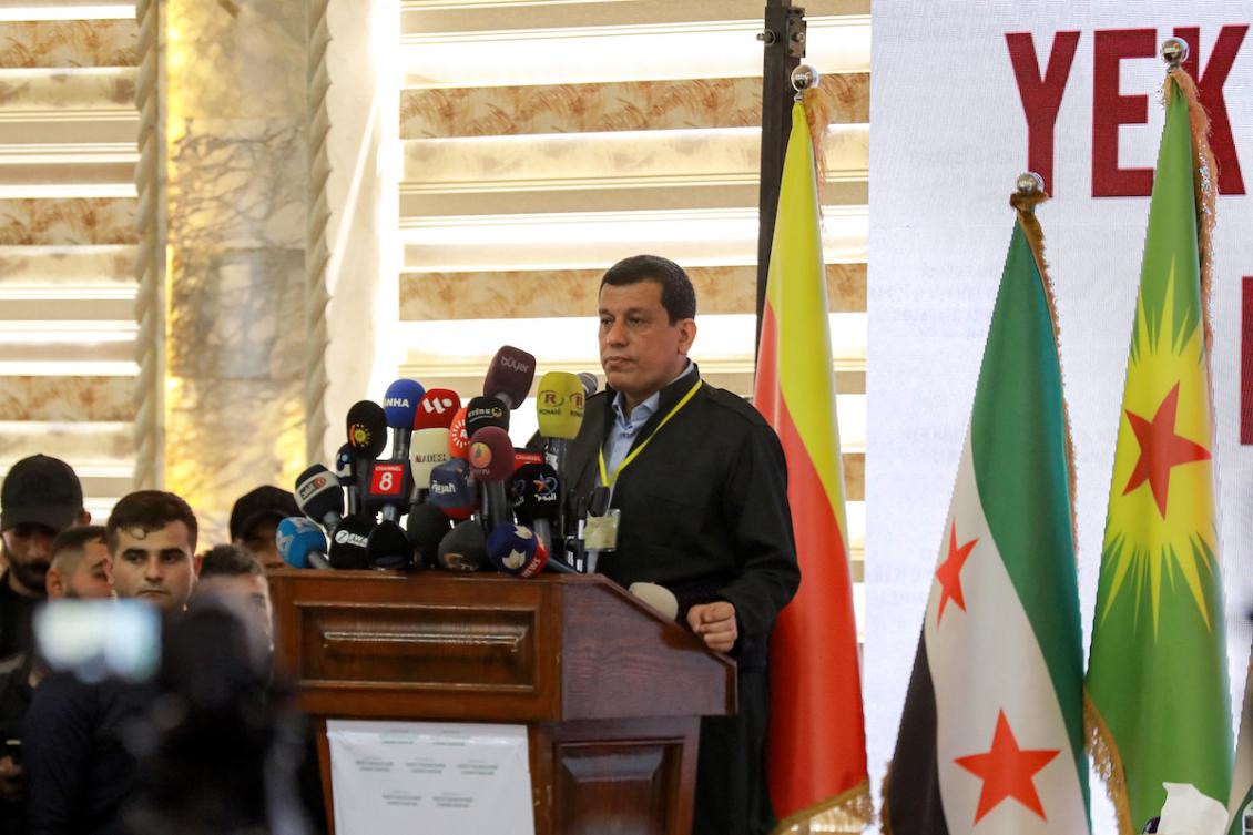 A Turkish source accused the Kurdish-led Syrian Democratic Forces (SDF) of not acting in line with an accord it signed with Syria’s government this year to join the country’s state institutions. (FILE/AFP)