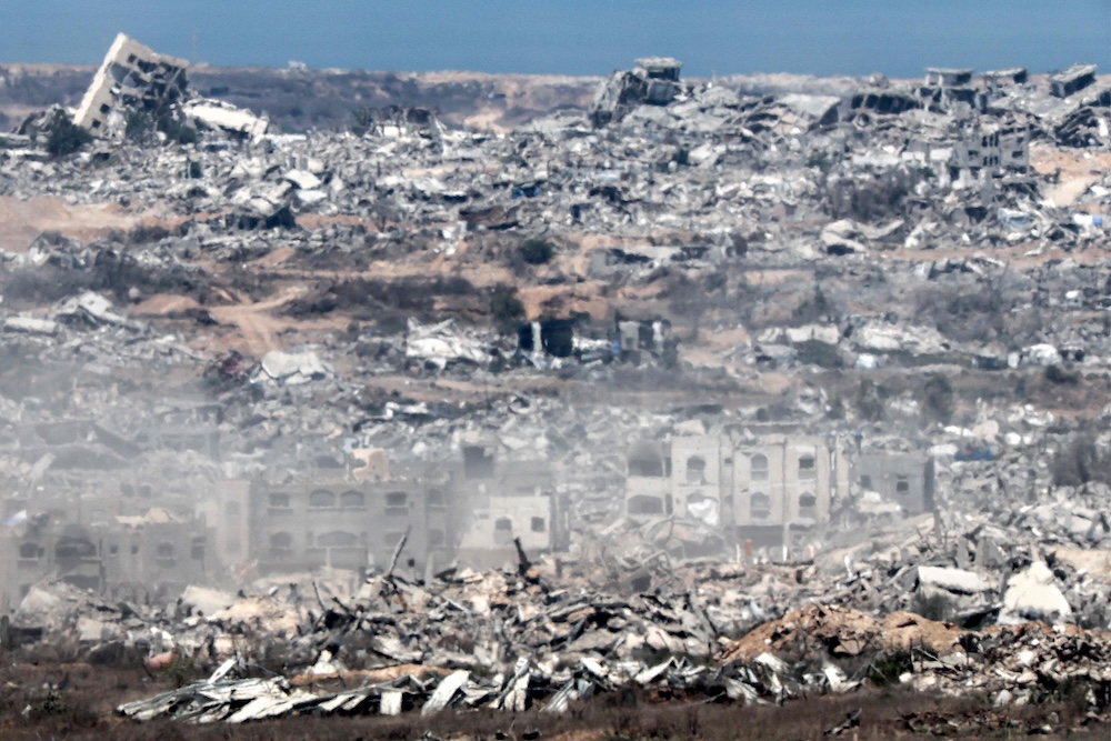 Israel’s plan to take over Gaza City marks another escalation of its 22-month offensive in the besieged enclave. Above, destroyed buildings in the Gaza Strip. (AFP)