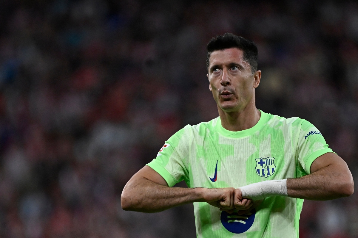Barcelona striker Robert Lewandowski has suffered a hamstring injury and may miss the start of the La Liga season, the Catalan club announced on Friday. (AFP)