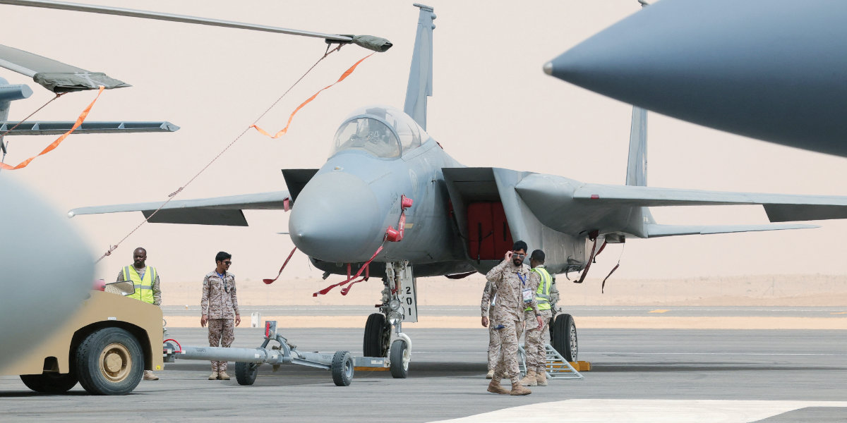 Saudi Arabia’s military expenditure reached $75.8 billion in 2024, according to official estimates, representing 3.1 percent of global defense spending. (AFP)