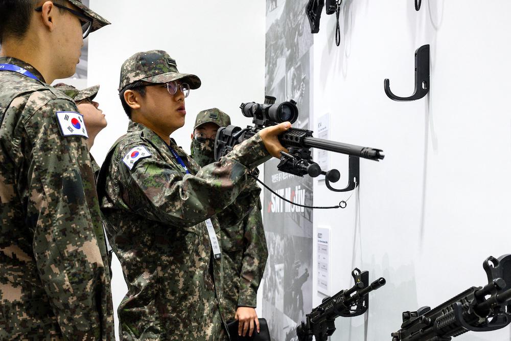South Korea’s military has steadily declined since the early 2000s when it had about 690,000 soldiers. (AFP)