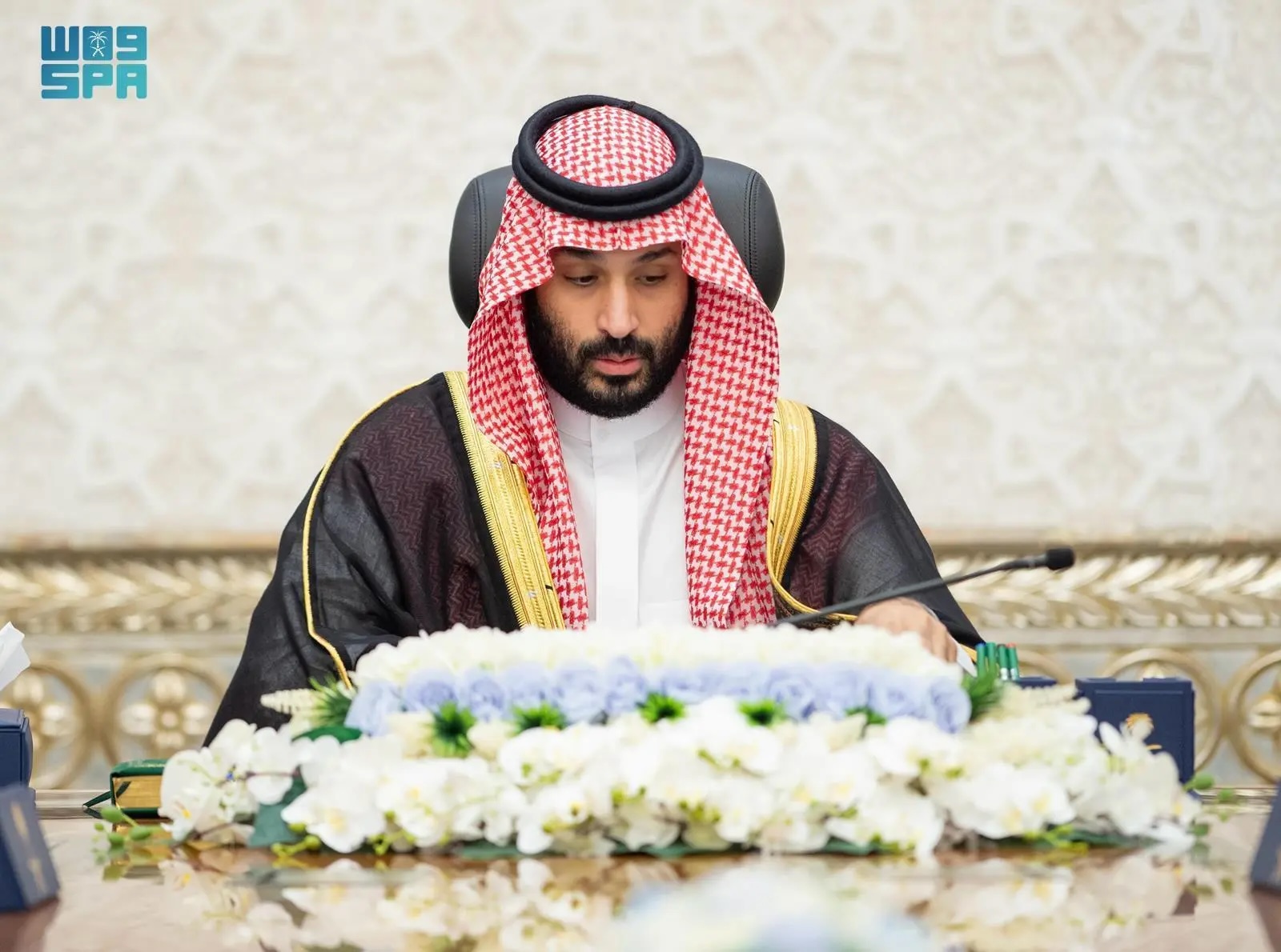 The crown prince also updated the cabinet on his call with Palestinian President Mahmoud Abbas. (SPA)