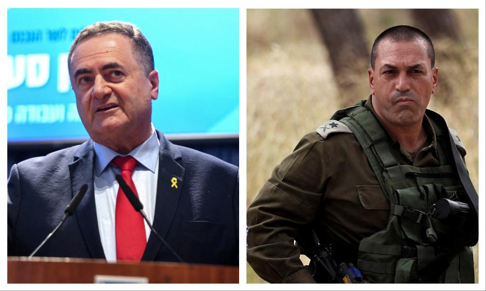 Israel’s Defense Minister Israel Katz and chief of staff Lt. Gen. Eyal Zamir. (File/AFP)