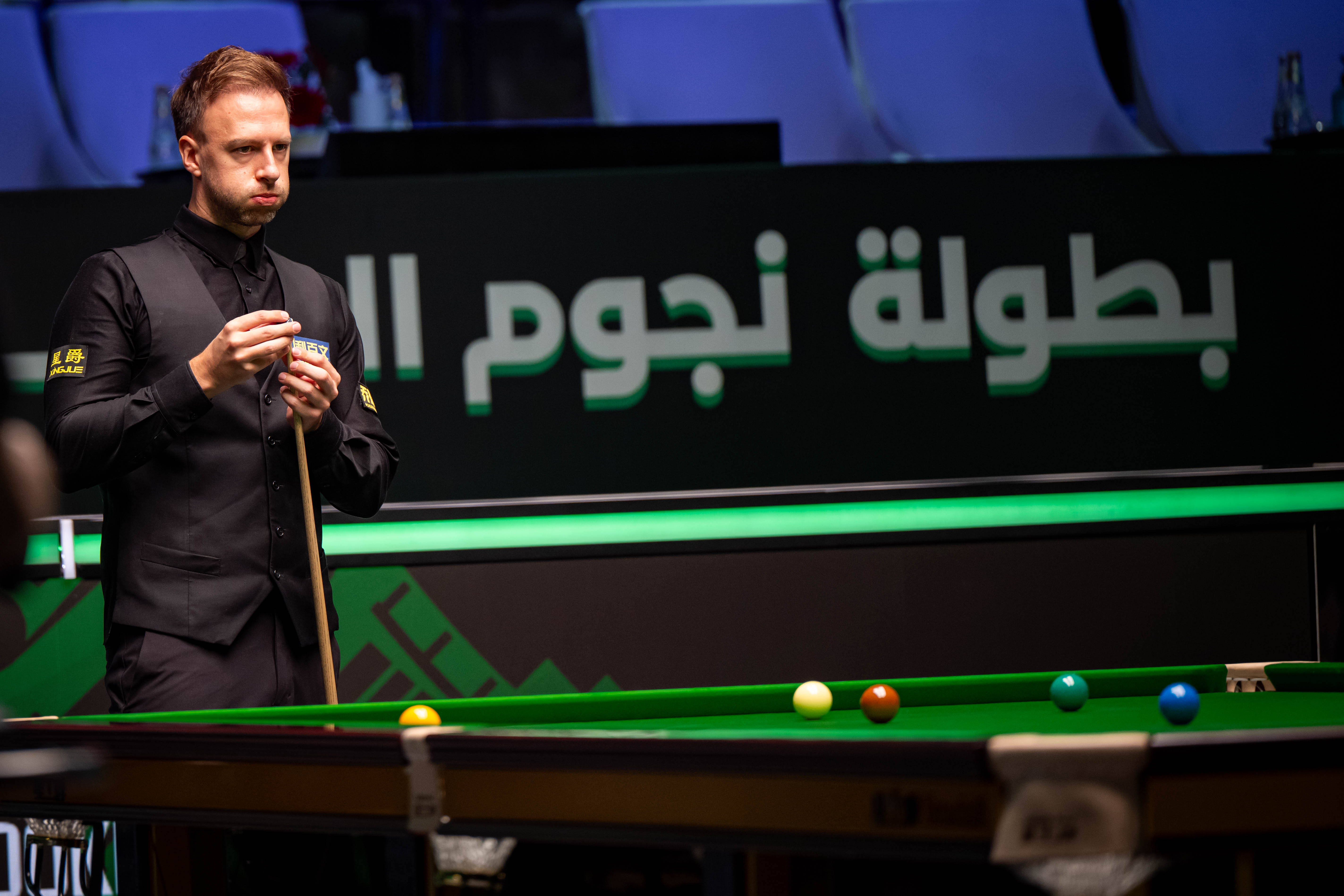 Last year's champion Judd Trump has exited the 2025 Saudi Arabia Snooker Masters in the firts round. (Supplied)