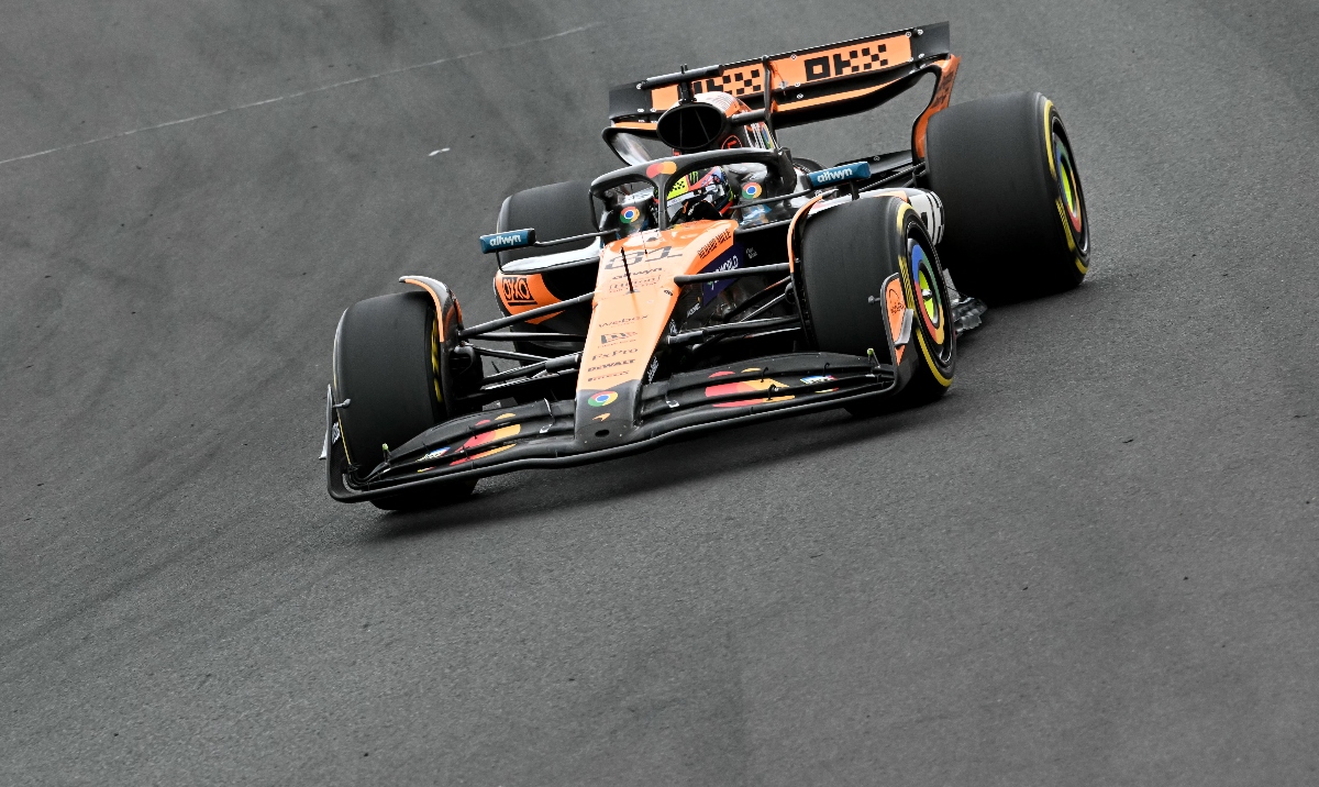 The F1 car, which will be driven by Oscar Piastri or Lando Norris, is one of a trio of future chassis offered by McLaren in the December 5 sale organized by RM Sotheby’s. (McLaren)