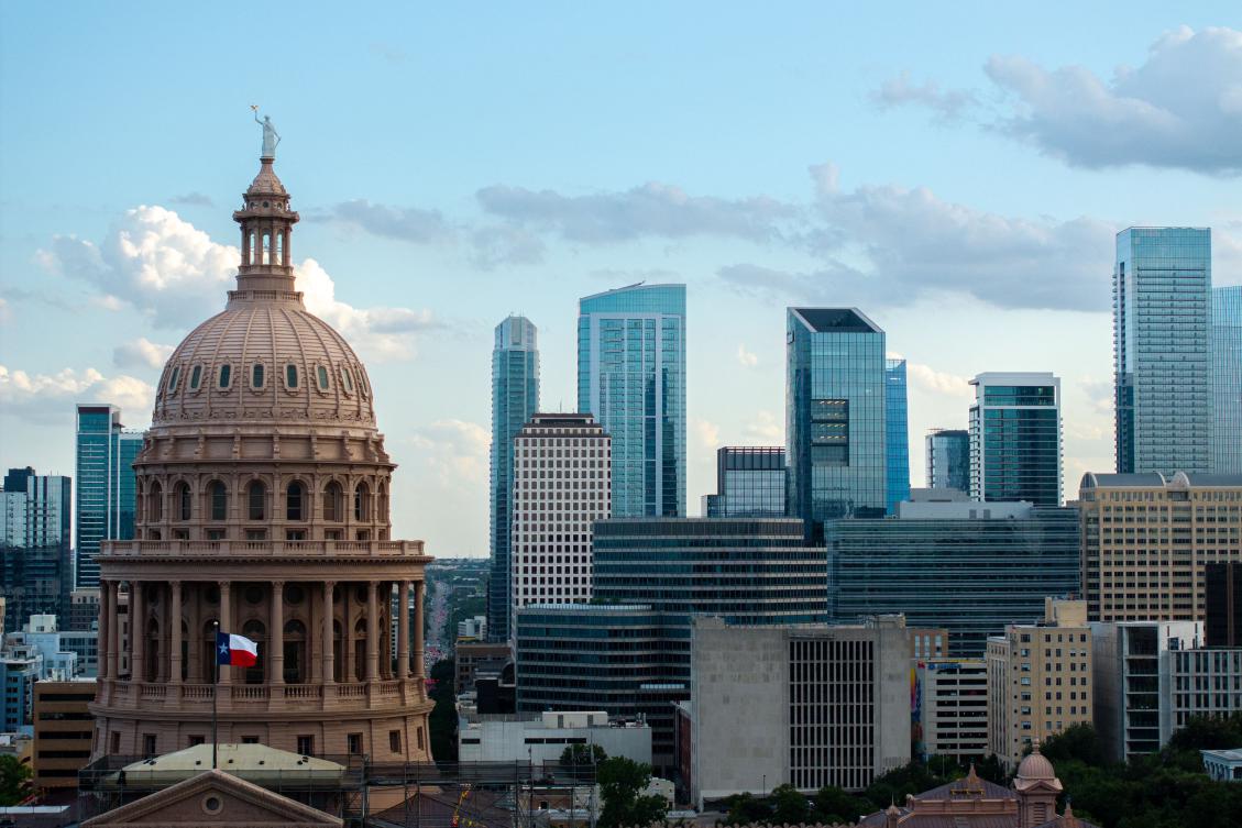 Above left, the State Capitol in Austin, Texas. Democratic lawmakers are preparing to return to Texas early next week after the special legislative session called by Gov. Greg Abbott comes to an end. (Getty Images/AFP)